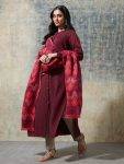 Utsa by Westside Maroon Knit Kurta